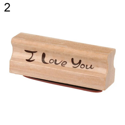 Modes koka gumijas zīmogs ES MĪLU TEVI Paldies, vēstule zīmogs, svētība, apsveikuma vārdi, zīmogs, kancelejas preces.