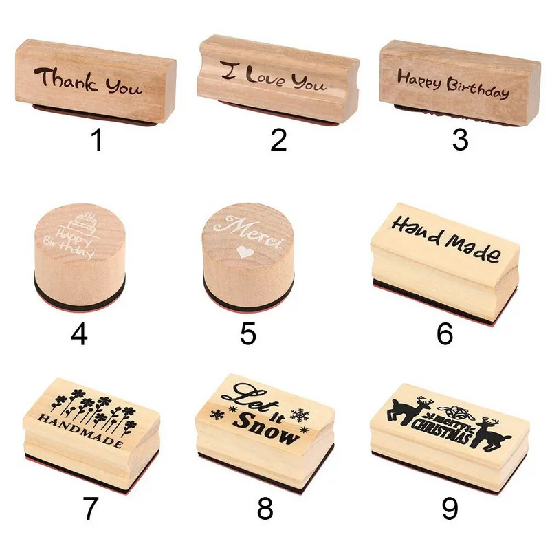 Modes koka gumijas zīmogs ES MĪLU TEVI Paldies, vēstule zīmogs, svētība, apsveikuma vārdi, zīmogs, kancelejas preces.
