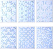 Iepakojumā 6 Ģeometrijas trafareti Studenti Rokdarbi DIY Veidņu Kancelejas piederumi