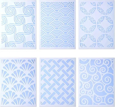 Iepakojumā 6 Ģeometrijas trafareti Studenti Rokdarbi DIY Veidņu Kancelejas piederumi