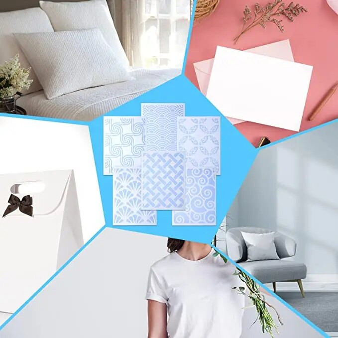 Iepakojumā 6 Ģeometrijas trafareti Studenti Rokdarbi DIY Veidņu Kancelejas piederumi