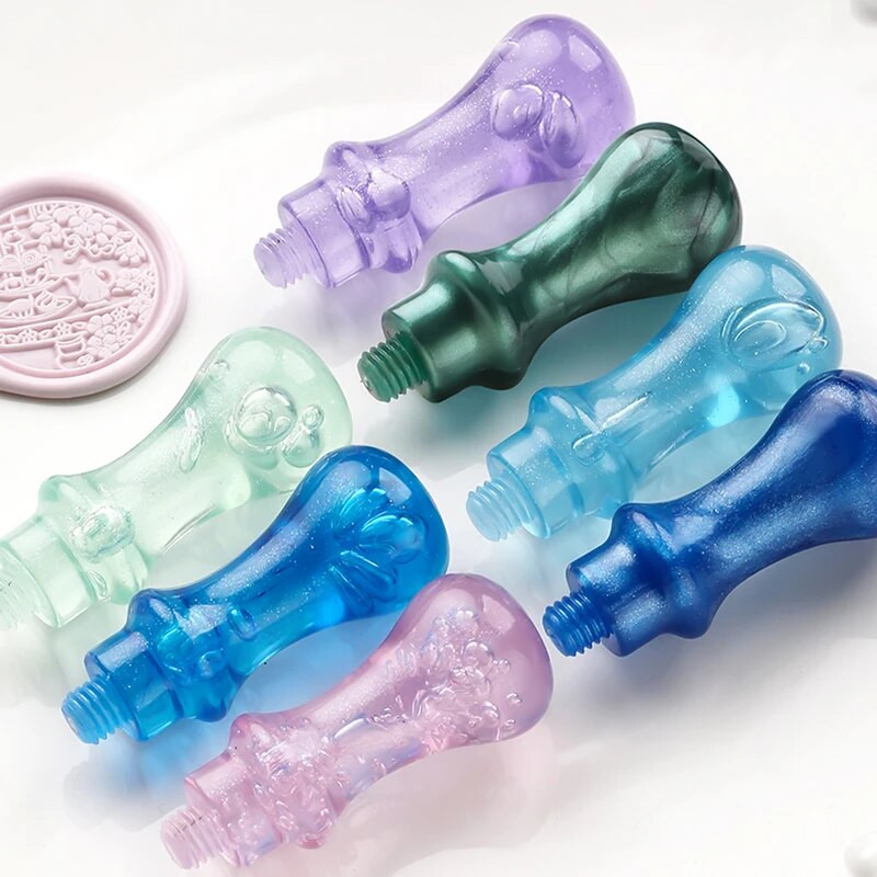 Antikvariāts epoksīda sveķu vaska zīmoga rokturis DIY kāzu ielūgumi aploksnes vaska zīmogu zīmogu aizzīmogošanas rokturis karšu izgatavošana mākslas instrumenti