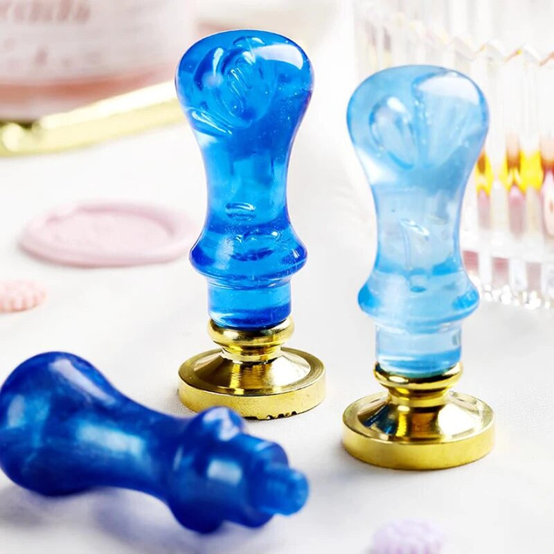 Antikvariāts epoksīda sveķu vaska zīmoga rokturis DIY kāzu ielūgumi aploksnes vaska zīmogu zīmogu aizzīmogošanas rokturis karšu izgatavošana mākslas instrumenti