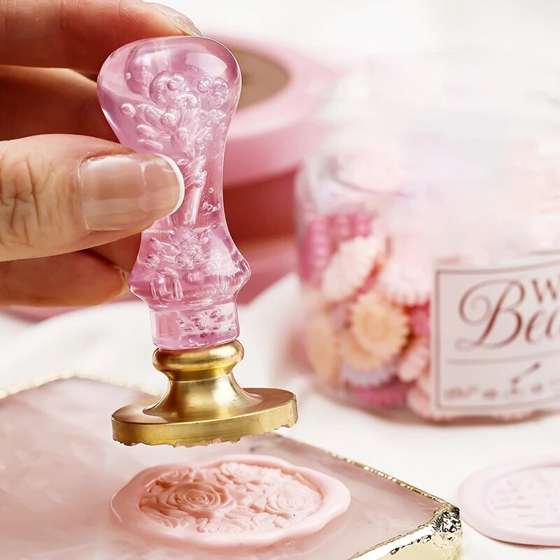 Antikvariāts epoksīda sveķu vaska zīmoga rokturis DIY kāzu ielūgumi aploksnes vaska zīmogu zīmogu aizzīmogošanas rokturis karšu izgatavošana mākslas instrumenti