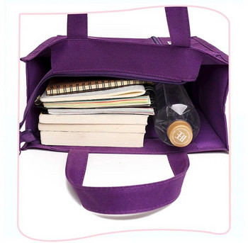 Нова двуслойна чанта за обучение от оксфордски плат Арт чанта Сладка карикатура с отпечатани студентски ръчни чанта за обучение Чанта за обучение