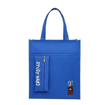 Uus Oxfordi riidest kahekihiline õppetasu kott Kunstlik kott Armas koomiksitrükiga õpilaste käeshoitav õppemaksukott