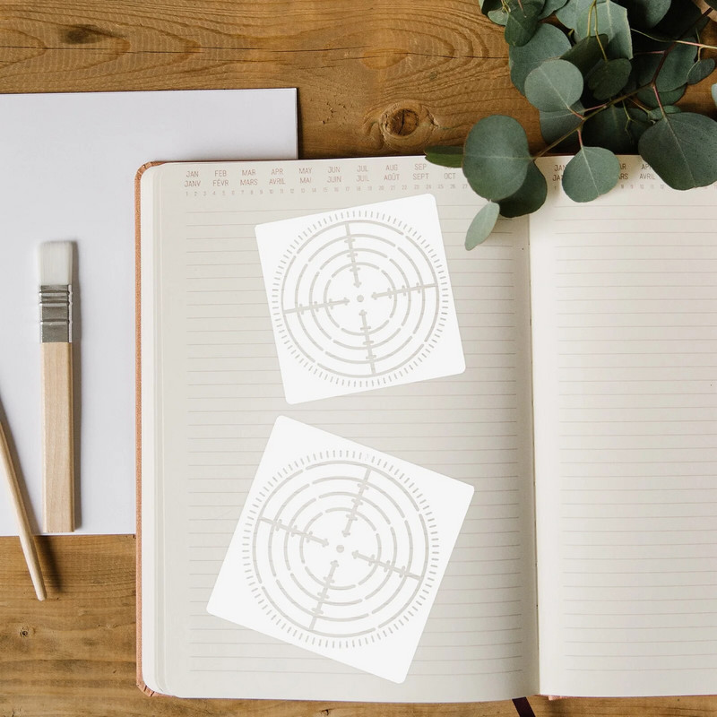 12 lapų Įrankiai Nešiojami trafaretai Tapyba Mažas subtilus daugkartinis taškelis baltas tinklas