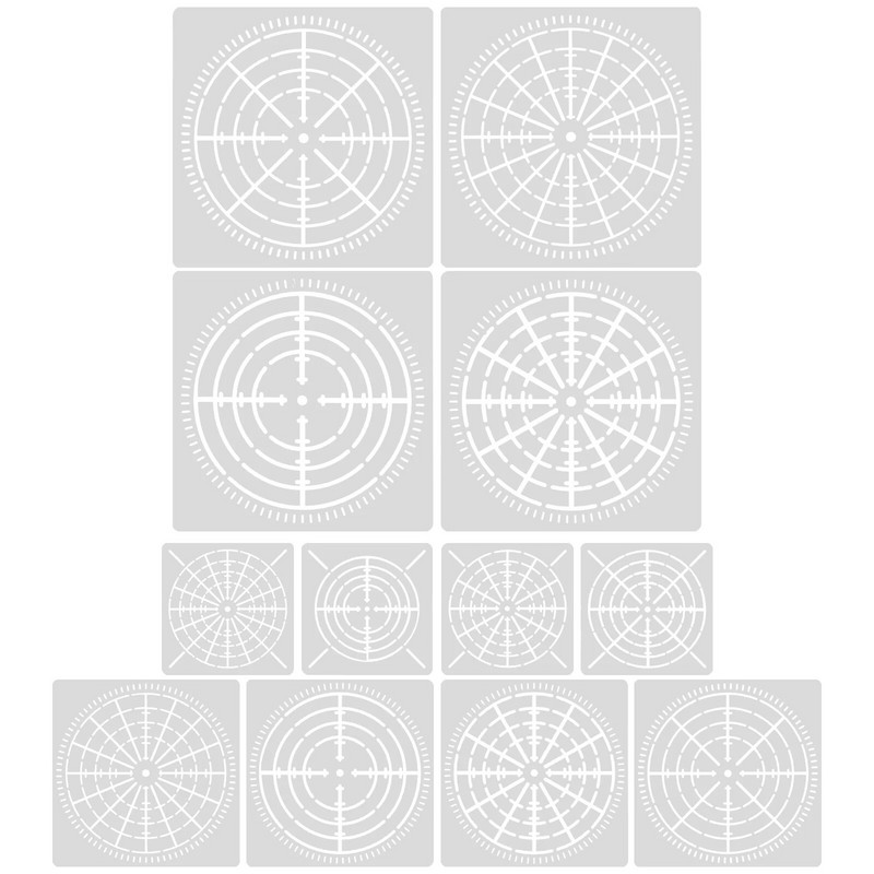 12 lapų Įrankiai Nešiojami trafaretai Tapyba Mažas subtilus daugkartinis taškelis baltas tinklas