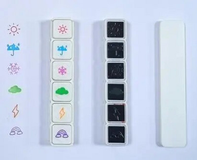 6 gab./komplektā Creative Self Ink Atlīdzības zīmogi Kawaii Press Tintes spilventiņu zīmogi, kas iedrošina bērnus, DIY mākslas amatniecības kancelejas preces biroja piederumi