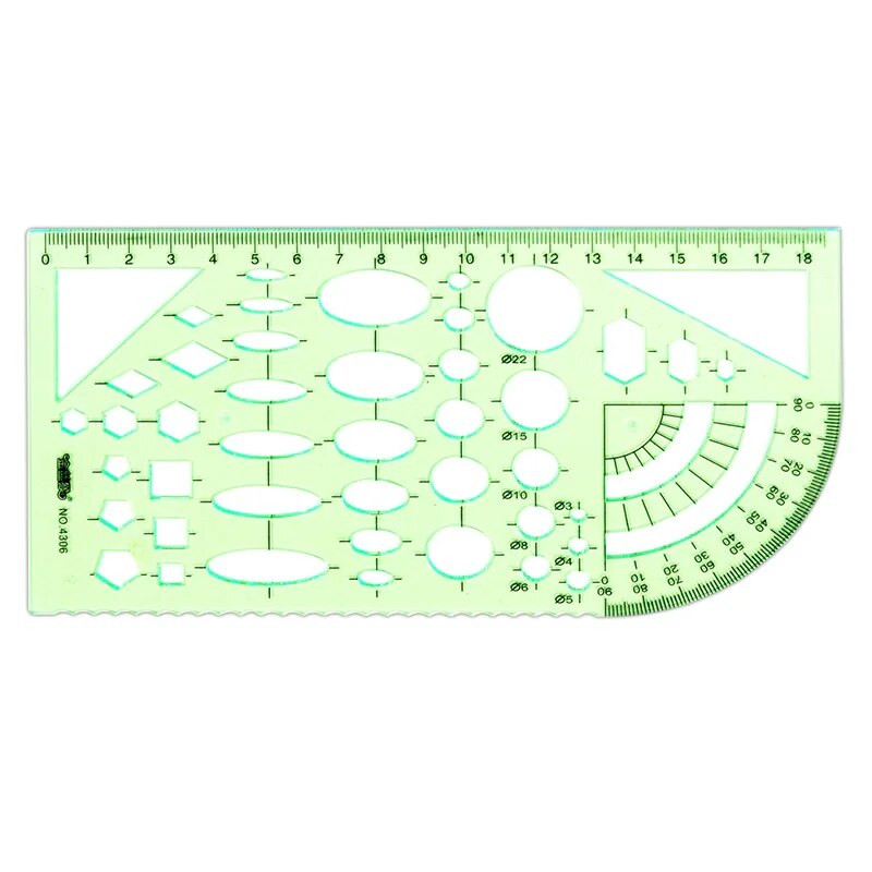 Plastmasas dobi mērīšanas lineālu komplekts Biroja un skolas veidnes Mācību rīki Drēbnieku šūšanas piederumu komplekts