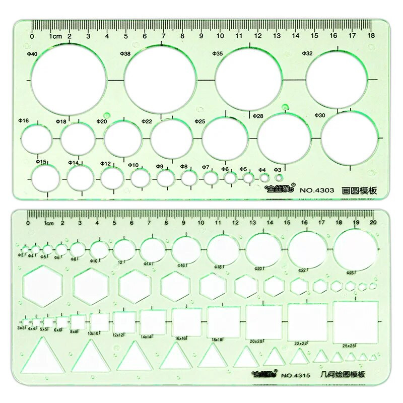 Plastmasas dobi mērīšanas lineālu komplekts Biroja un skolas veidnes Mācību rīki Drēbnieku šūšanas piederumu komplekts