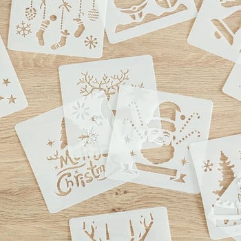 Χριστουγεννιάτικα DIY Χειροποίητα χειροποίητα στένσιλ στρώσεων για ζωγραφική Scrapbooking Διακοσμητικό άλμπουμ γραμματοσήμων Πρότυπο κάρτας χαρτιού ανάγλυφο