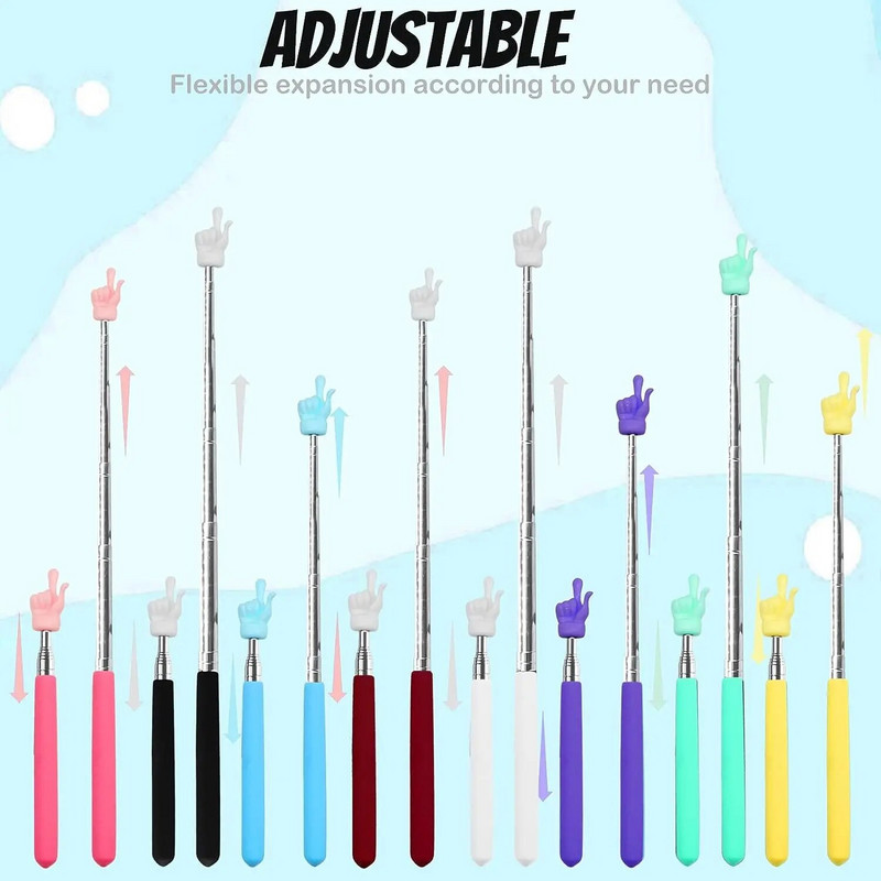 Teleskopiskais skolotāju rādītāja nūja pagarināms rokas rādītājs pirkstu rādītāja nūja prezentētājas tāfeles rādītājs skolēnu klasē