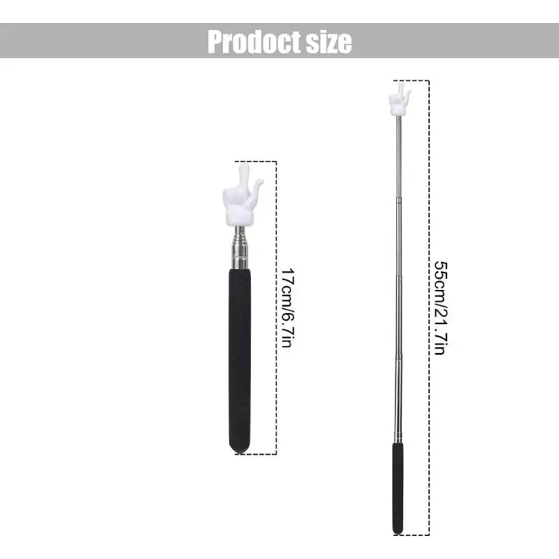 Teleskopiskais skolotāju rādītāja nūja pagarināms rokas rādītājs pirkstu rādītāja nūja prezentētājas tāfeles rādītājs skolēnu klasē