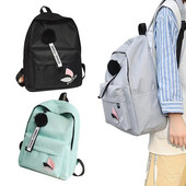 Trükitud lehtedega seljakott Suure mahutavusega seljakott Tõmblukuga Kaasaskantav seljakott Naiste õlakott Lihtne õpilase koolikott