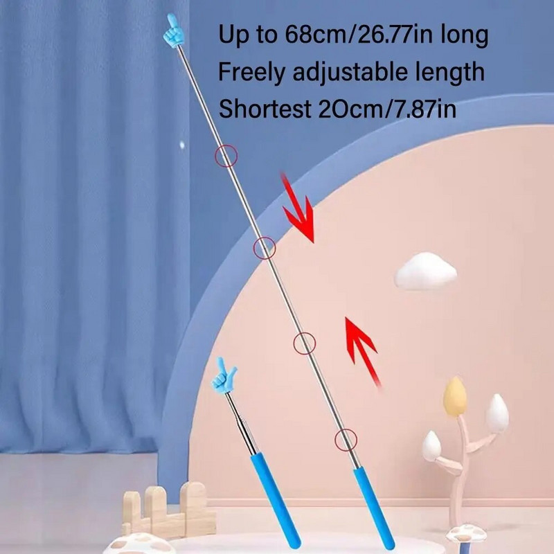 Ištraukiama mokomoji lazdelė, piršto dizaino lentos rodyklė, rankinė pranešėja pirštu skaitymo lazdelė, teleskopinė lazdele, mokymo priemonė