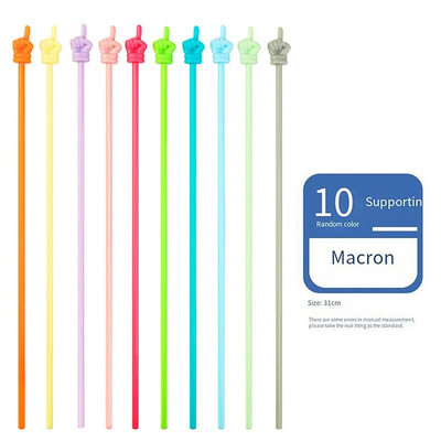 Mācību rādītāja pirkstu dizains Krāsains, neslīdošs plastmasas rokturis, saliekams, bērnu rokas prezentētājs, 10 gab.