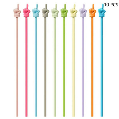 Mācību rādītāja pirkstu dizains Krāsains, neslīdošs plastmasas rokturis, saliekams, bērnu rokas prezentētājs, 10 gab.