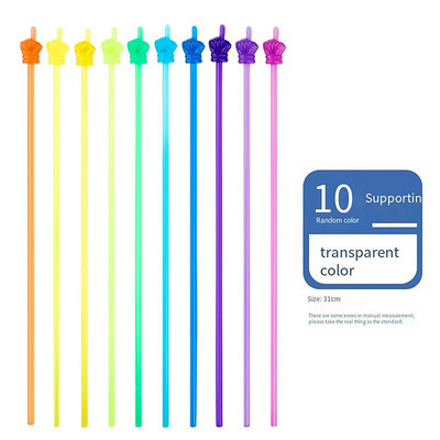 Mācību rādītāja pirkstu dizains Krāsains, neslīdošs plastmasas rokturis, saliekams, bērnu rokas prezentētājs, 10 gab.