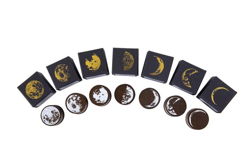 Vintage Moon Series Wooden Stamp DIY Craft Wooden Rubber Stamps for Scrapbooking Stationery Scrapbooking Standard Stamp