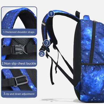 Παιδικό σακίδιο πλάτης Μόδα Starry Sky Kids Αδιάβροχες σχολικές τσάντες για αγόρια κορίτσια Τσάντα πλάτης Mochila Infantil Book Bag