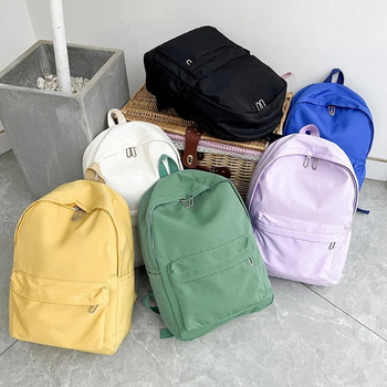 Υψηλής ποιότητας νέο αδιάβροχο νάιλον γυναικείο σακίδιο πλάτης Γυναικεία τσάντα ταξιδιού Σχολική τσάντα για έφηβες μονόχρωμη τσάντα