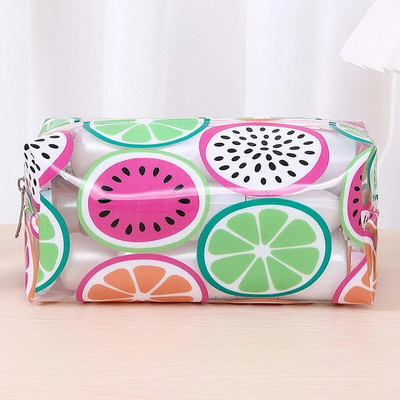 Μεγάλη αδιάβροχη διαφανής μολυβοθήκη PVC χαρτικά δώρο για κορίτσια Φοιτητικά τσάντα μολυβιού Kawaii καλλυντικά μακιγιάζ Τσάντες ταξιδιού