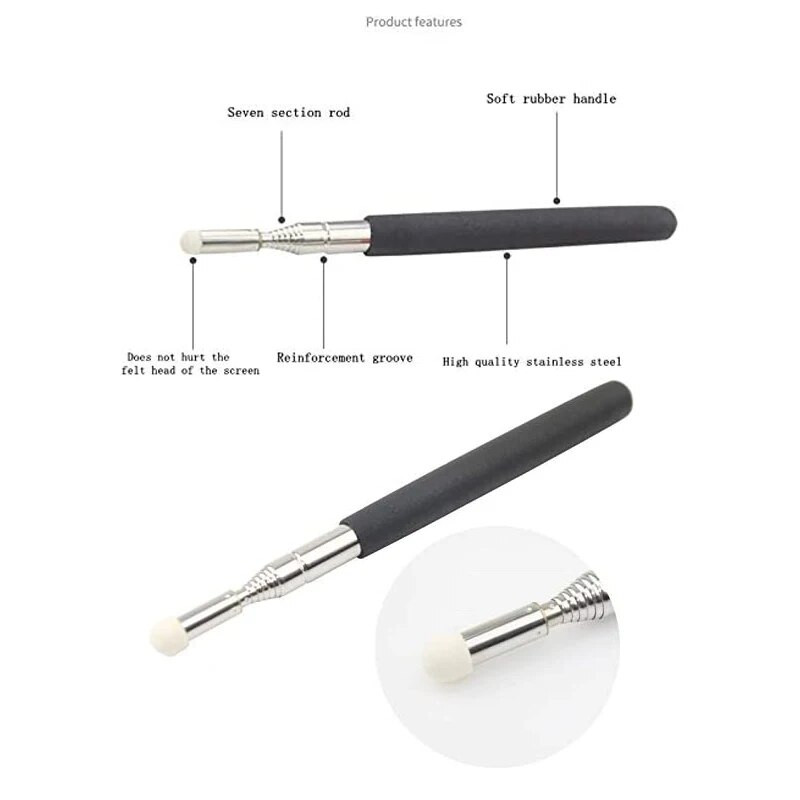 Teleskopinis mokytojų rodyklės mokomoji rodyklė ranka ištraukiama ištraukiama rodyklė delninė pranešėjų klasėje lentos rodyklė