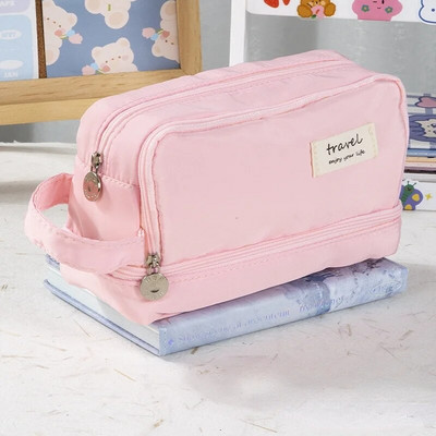 Θήκες μολυβιών μεγάλης χωρητικότητας Τριών στρώσεων Χαριτωμένη τσάντα μολυβιών Student Teacher Μολυβοθήκη γραφικής ύλης Δώρο για παιδιά