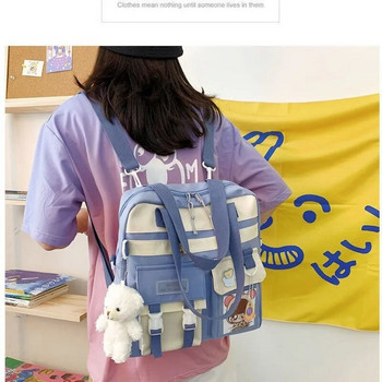 Учебни чанти Дамска чанта през рамо Студентска чанта за класна стая с голям капацитет Преносима учебна чанта Преносима чанта