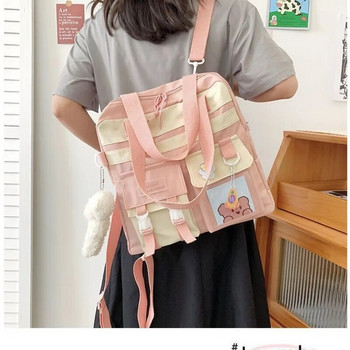 Учебни чанти Дамска чанта през рамо Студентска чанта за класна стая с голям капацитет Преносима учебна чанта Преносима чанта