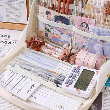 Сладки калъфи за моливи Голям капацитет Kawaii чанта Кутия за чанта за момичета Завръщане в училище Пособия Японски корейски офис канцеларски материали