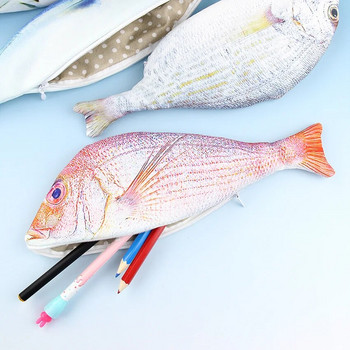 1 τεμ. Creative Fish Shape μολυβοθήκη Kawaii Korea Style υφασμάτινα μολύβια Τσάντες Σχολικά είδη Γραφικής ύλης Κουτί για στυλό