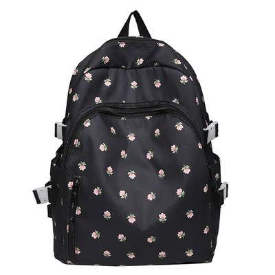 Broderie personalizată Nume Rucsac Floral Rucsac Kawaii de școală pentru fete, Rucsac ocazional pentru femei Rucsac rucsac Genți de mână