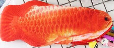 Penālis Fish 3D simulācija Gold Arowana plīša zīmuļu soma liela ietilpība rāvējslēdzēja kancelejas piederumu soma Radoša studentu kancelejas preces