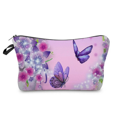 Red Retro Fashion Organizer Kosmētikas maisiņi Drukāšanai Butterfly Piano Ūdensizturīgs kosmētikas maisiņš Hot Sale Rāvējslēdzēja tualetes piederumu zīmuļu futrāļi