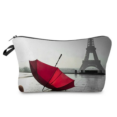 Red Retro Fashion Organizer Kosmētikas maisiņi Drukāšanai Butterfly Piano Ūdensizturīgs kosmētikas maisiņš Hot Sale Rāvējslēdzēja tualetes piederumu zīmuļu futrāļi