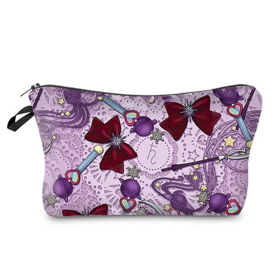 Red Retro Fashion Organizer Kosmētikas maisiņi Drukāšanai Butterfly Piano Ūdensizturīgs kosmētikas maisiņš Hot Sale Rāvējslēdzēja tualetes piederumu zīmuļu futrāļi