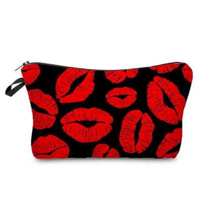 Red Retro Fashion Organizer Kosmētikas maisiņi Drukāšanai Butterfly Piano Ūdensizturīgs kosmētikas maisiņš Hot Sale Rāvējslēdzēja tualetes piederumu zīmuļu futrāļi