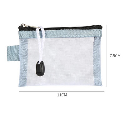 Vienkāršs caurspīdīgs sietveida zīmuļu futrālis Biroja studentu penāļi Skolas piederumu pildspalvu kastītei