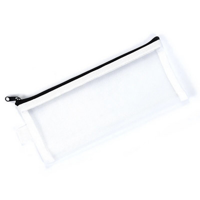 Vienkāršs caurspīdīgs sietveida zīmuļu futrālis Biroja studentu penāļi Skolas piederumu pildspalvu kastītei