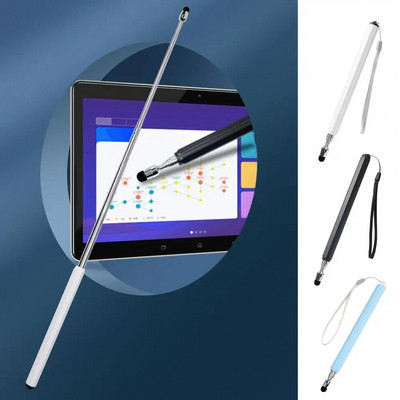 Telescopic Pointer Stick High Sensitivity Hand Pointer with Lanyard Metal Extendable Pointer Touch Screen Stylus Pen Office