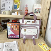 Õpetuskotid Naiste kolledži üliõpilaste lõuendist käekotid ülikoolilinnakus õppimiseks ja klassiruumi moe jaoks Korea versioon Crossbody kott