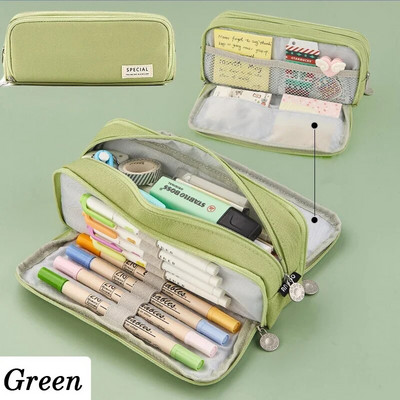 Aranyos összehajtható tolltartó, nagy kapacitású tolltáska tolltartó Írószer-íróasztal-szervező Kawaii iskolai kellékek diákoknak