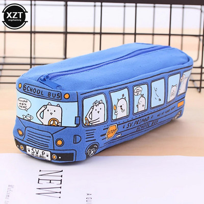 Cutie de papetărie din pânză, drăguță, pentru autobuz, cutie de papetărie, geantă de pix de capacitate mare, husă de creioane pentru școală, pentru copii, cadouri pentru studenți kawaii
