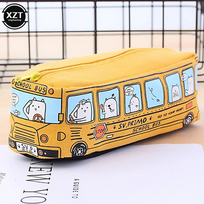 Cutie de papetărie din pânză, drăguță, pentru autobuz, cutie de papetărie, geantă de pix de capacitate mare, husă de creioane pentru școală, pentru copii, cadouri pentru studenți kawaii