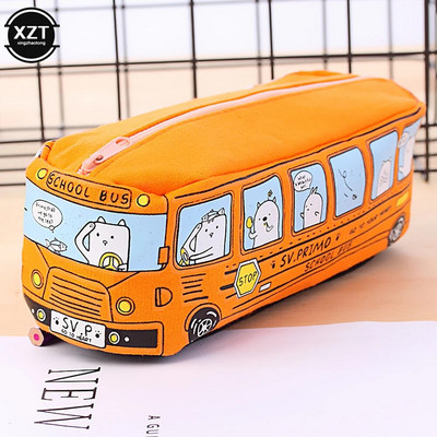 Cutie de papetărie din pânză, drăguță, pentru autobuz, cutie de papetărie, geantă de pix de capacitate mare, husă de creioane pentru școală, pentru copii, cadouri pentru studenți kawaii