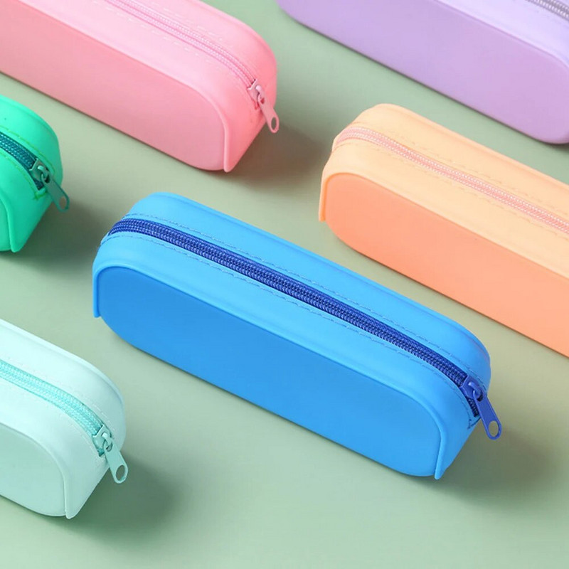 Σχολική μολυβοθήκη σιλικόνης γραφική ύλη μεγάλης χωρητικότητας Αδιάβροχη μαλακή μολυβοθήκη σιλικόνης Σχολικές θήκες για δωρεάν αποστολή Στυλό δώρο