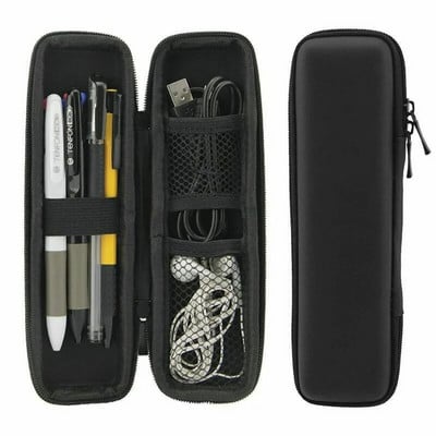 New Office Students Black EVA Hard Shell Stylus Pens Torbica Slušalice Mesh Storage Organizator Pernica Zip Torbica Školski pribor