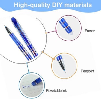 4+2+20 τεμ./Σετ Kawaii Erasable Gel Pens 0,35mm Αδιάβροχο Μπλε/Μαύρο/Κόκκινο Gel μελάνι γραφικής ύλης Σχολικά προμήθειες για φοιτητή γραφείου